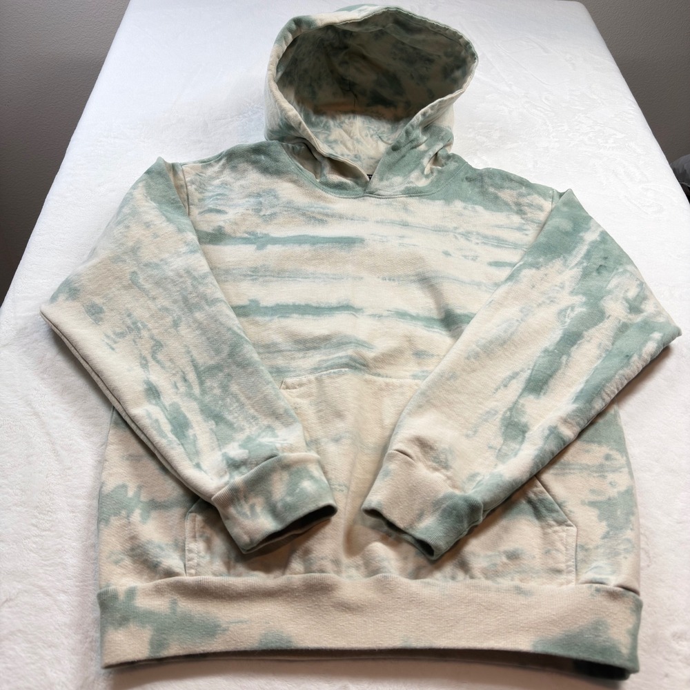 Talentless Hoodie Mens Large Sage Green Tie Dye Cotton Pullover Excellent